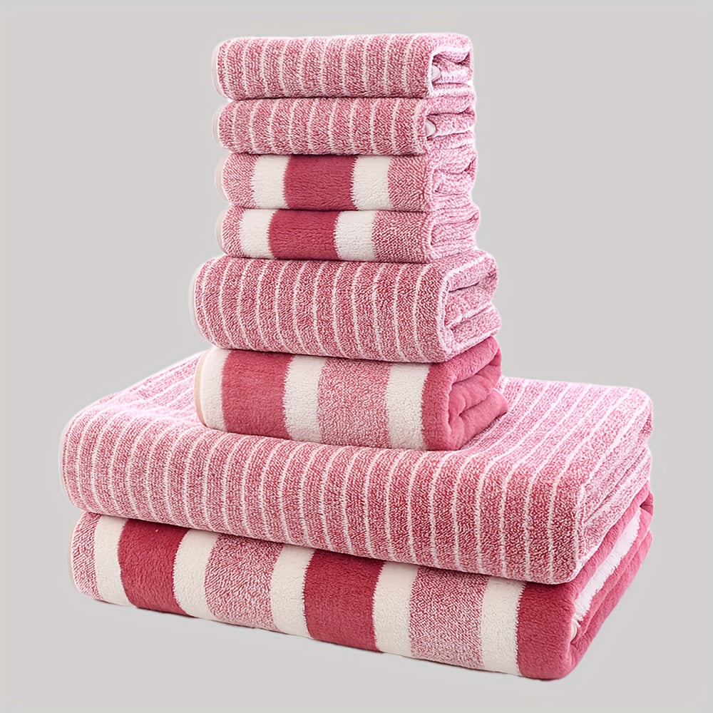 Set of 8 Ultra-Soft Absorbent Towels for Spa Hotel Steam Baths and Foot Therapy