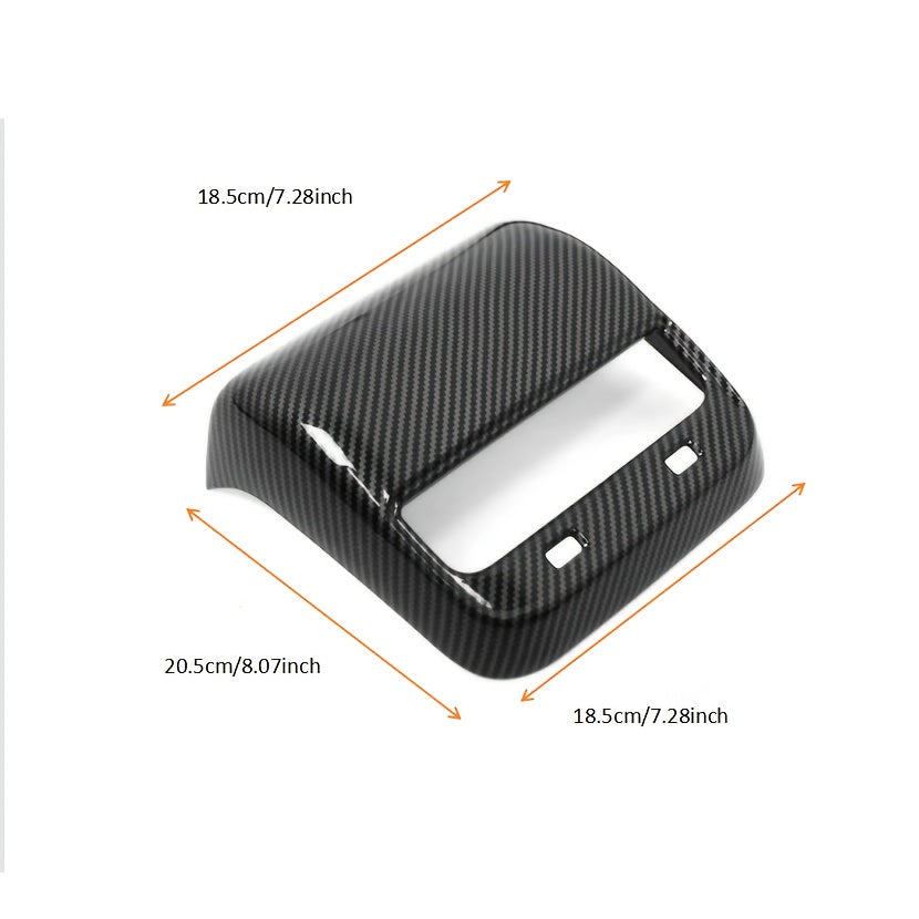Rear Carbon Fiber Finish AC Vents Trim for Tesla Model 3 Y Auto Decor