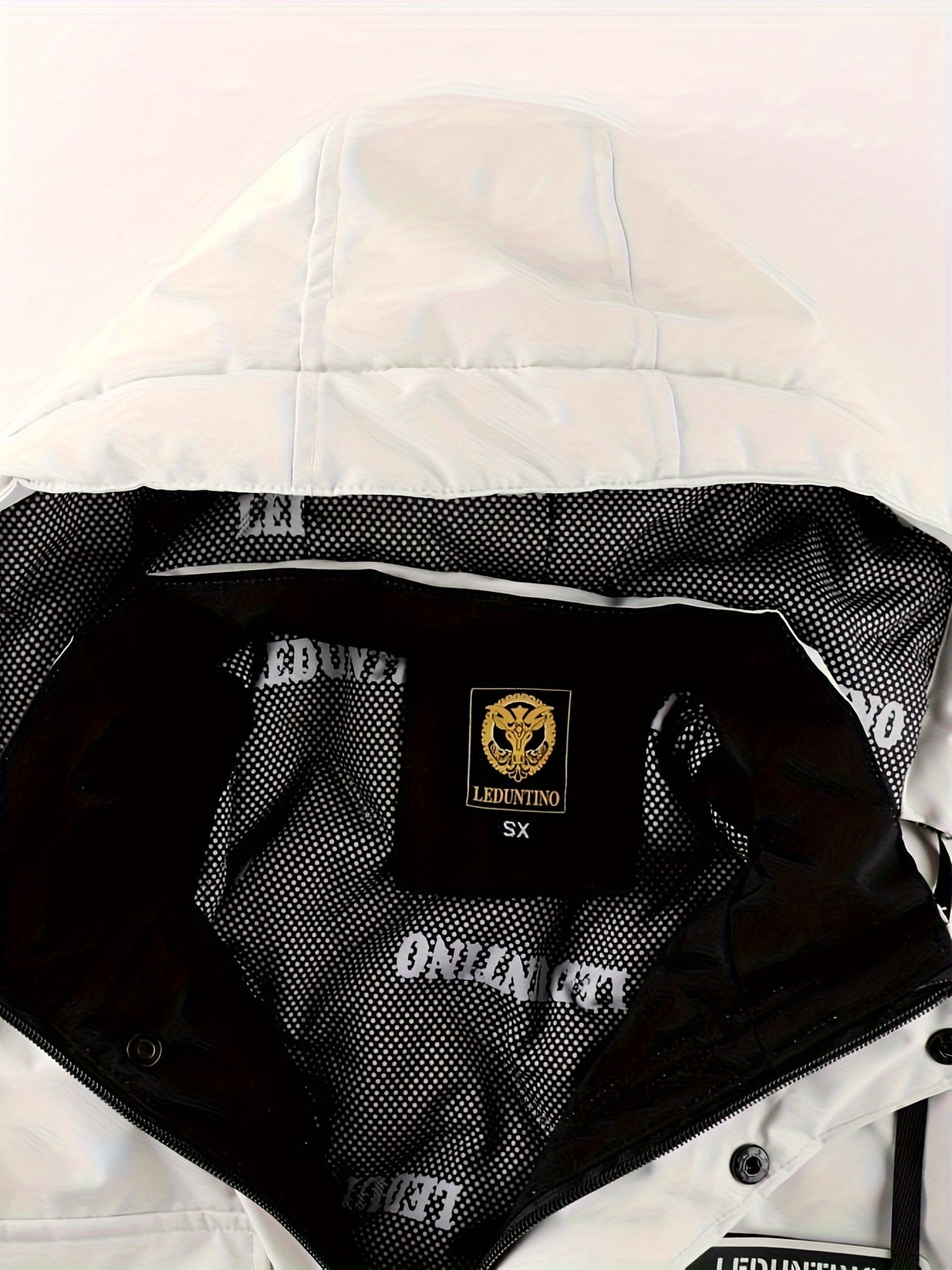 Men's Windproof Hooded Jacket with Detachable Hat Polyester Street Style with Multiple Pockets