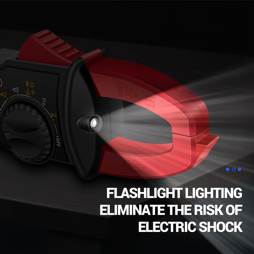 Set de multímetro amperímetro con pinza, linterna, lápiz medidor, resistencia, voltaje, 4000 conteos
