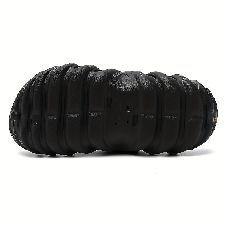 Erkaklar uchun uslubiy yozgi qopqoq, naqshli EVA materialdan tayyorlangan, plyaj uchun sozlanadigan kamar.