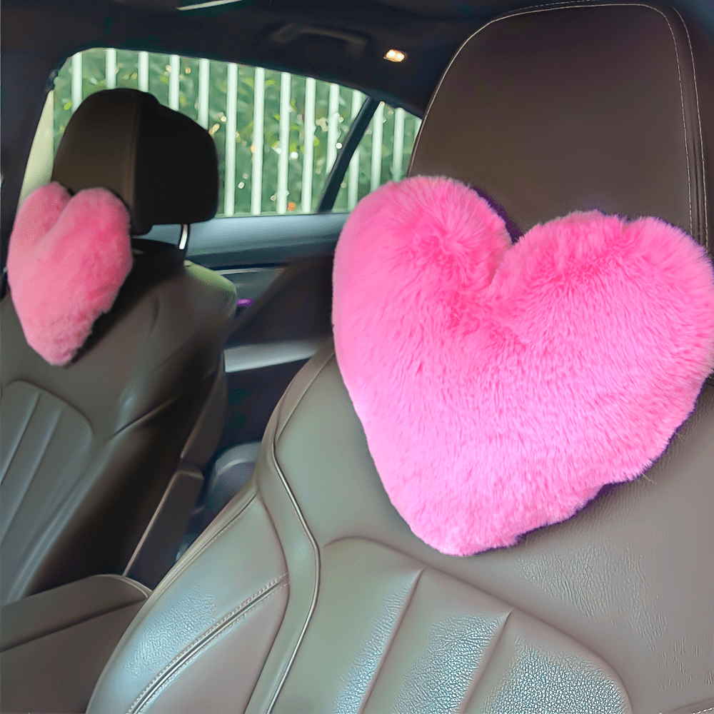 Car Seat Pillow Neck Rest Plush Headrest for Cars Interior Accessories