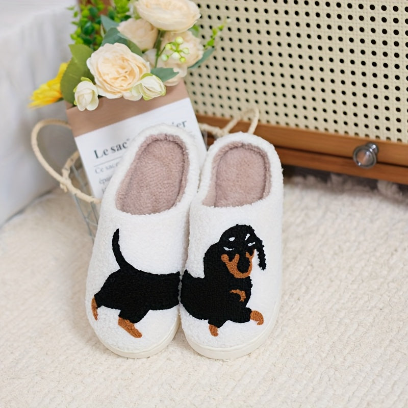 Uniseks peluş badjarli badjarli itchali uy ichkari qavat issiqlik izolyatsiyasi qattiq yopishqoqsiz