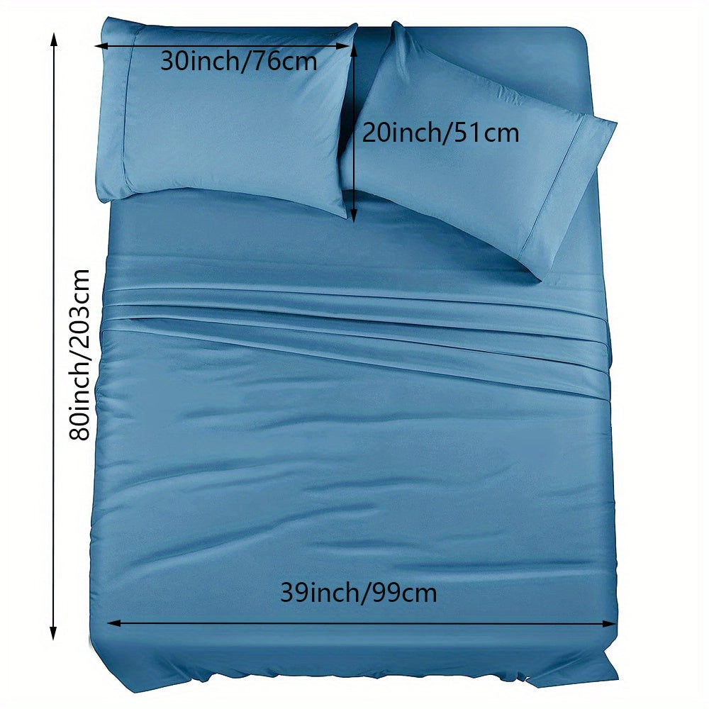 Luxury Fitted Sheet Set with Wrinkle and Stain Resistant Deep Pocket Bedding for Bedroom or Hotel