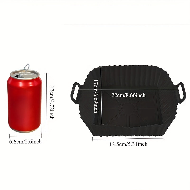 Rejilla de silicona para freidora de aire reutilizable antiadherente apta para microondas 20.32cm cuadrada