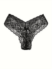 Tanga de encaje para mujer de cintura baja, lencería y ropa interior para mujer