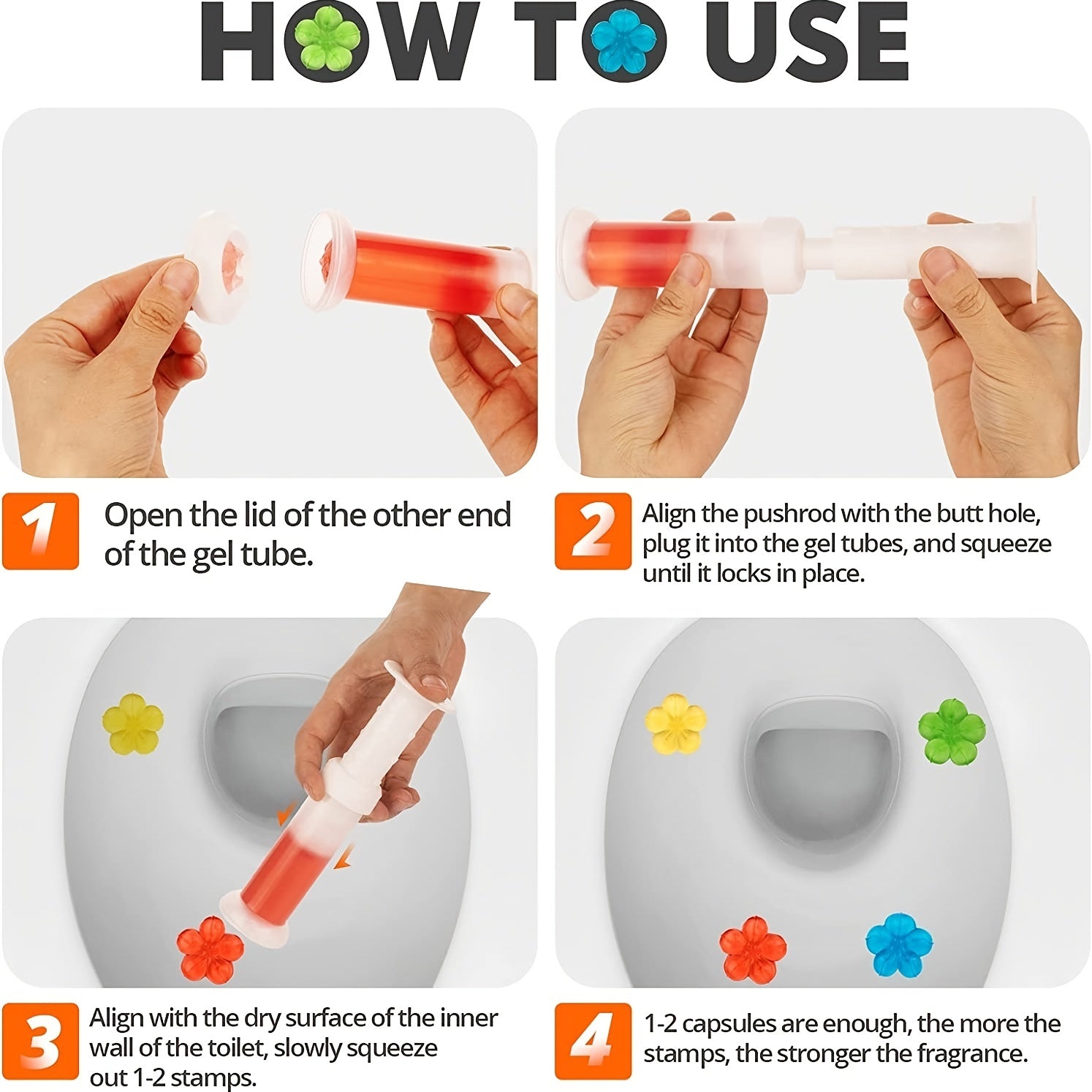 Гель для унитаза с ароматом цветов для контроля запаха в ванной