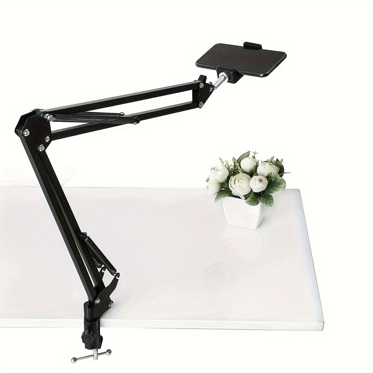 Desktop Holder with Pan and Mobile Phone Clip Non-Waterproof Iron Color Box Packaging