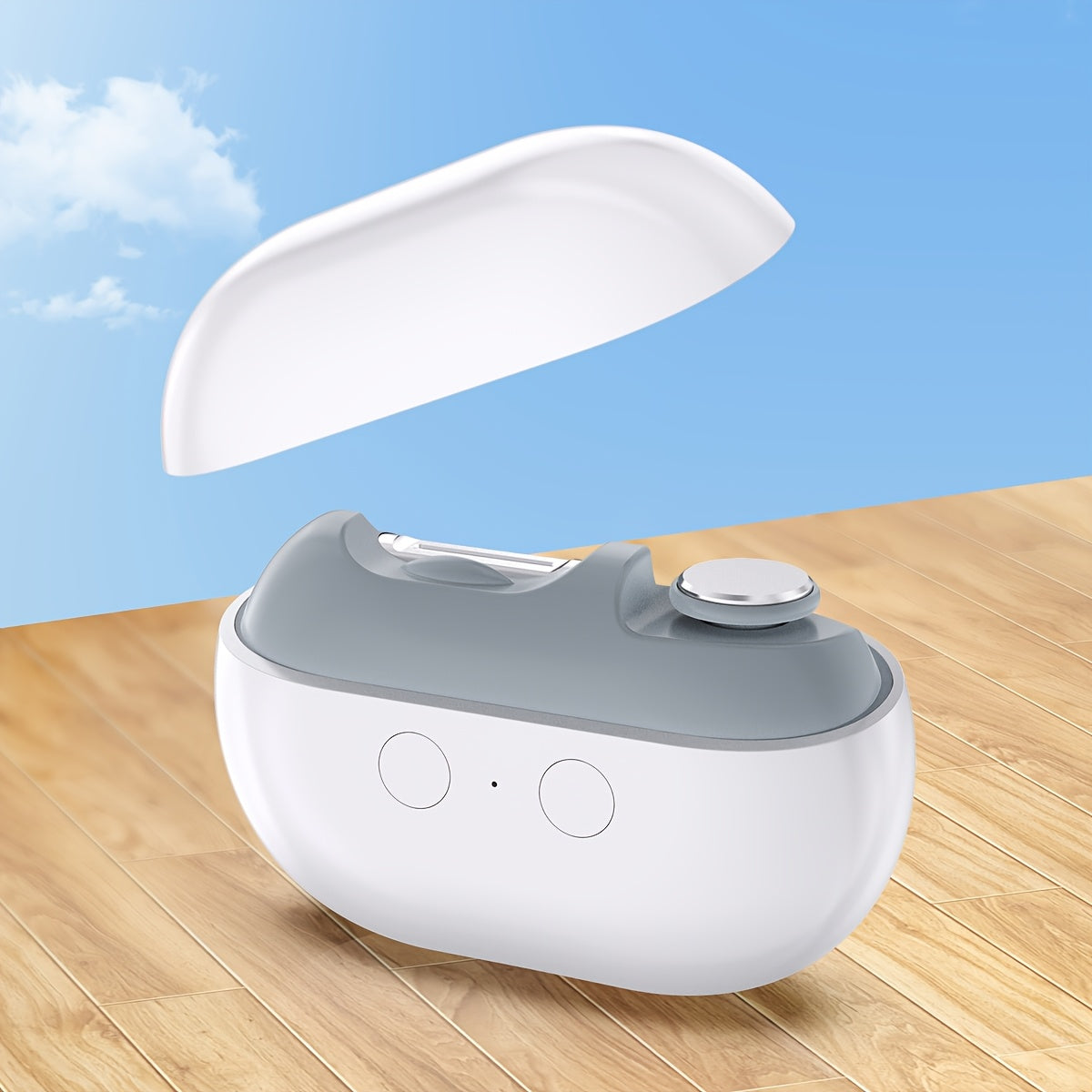 Dispositivo eléctrico para cuidado de uñas con luz LED, recargable, compacto, alimentado por batería