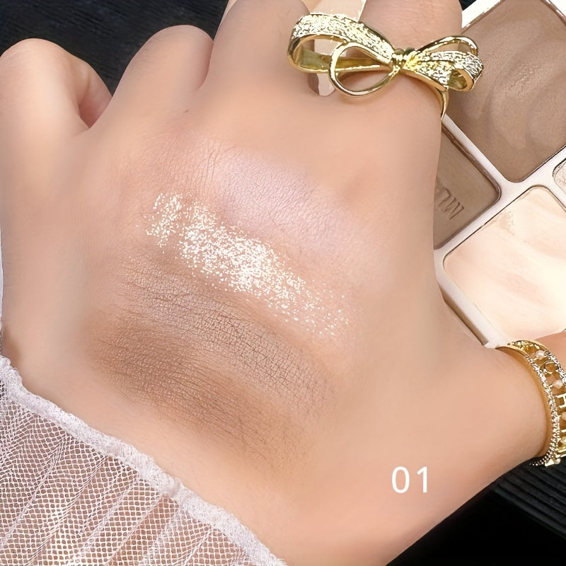 Long-Lasting Matte Highlighter and Bronzer Palette Waterproof Contour Powder for All Skin Tones