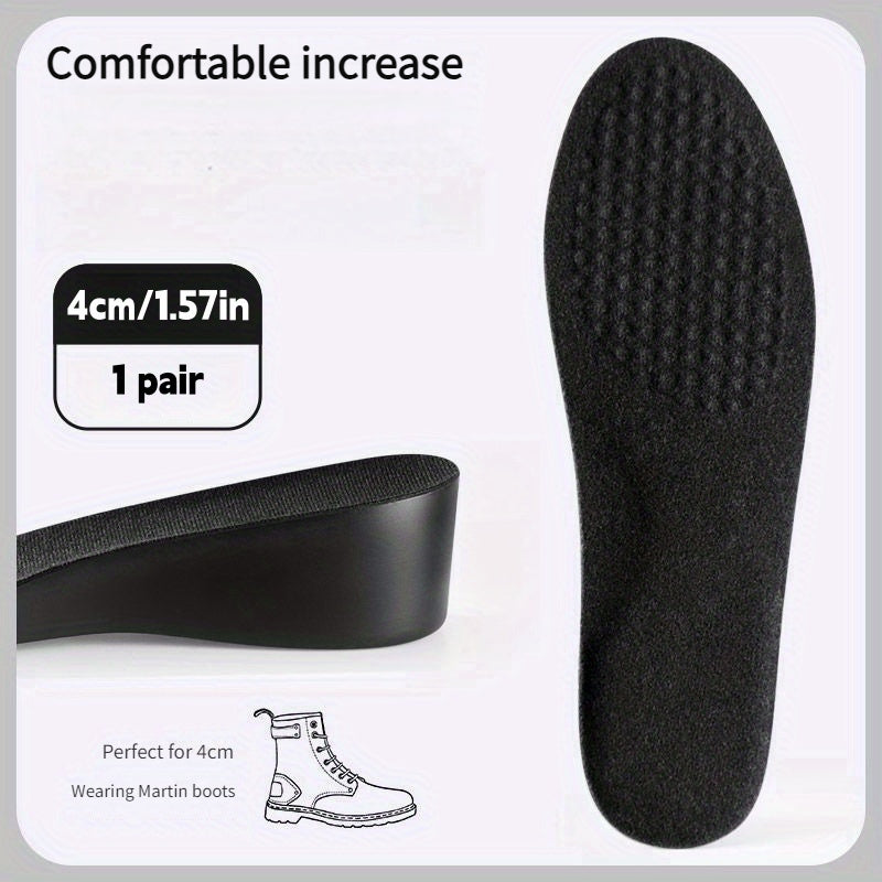 Men Women Faux Leather Height Increasing Insoles Comfortable Invisible Multiple Heights