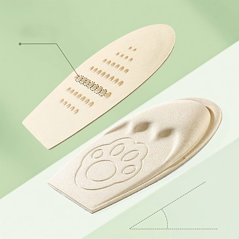 2-Pack Women's Soft Insoles and Non-Slip Shoe Halves for Shock Absorption