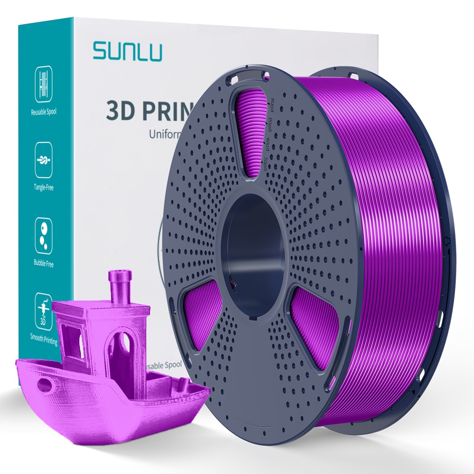 1kg Shiny PLA 3D Printer Filament 1.75mm Light Golden Silk Surface