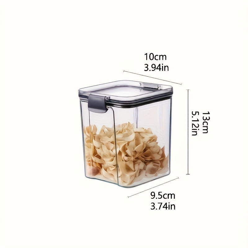 Durable Plastic Food Storage Container with Lid for Dry Goods and Outdoor Use