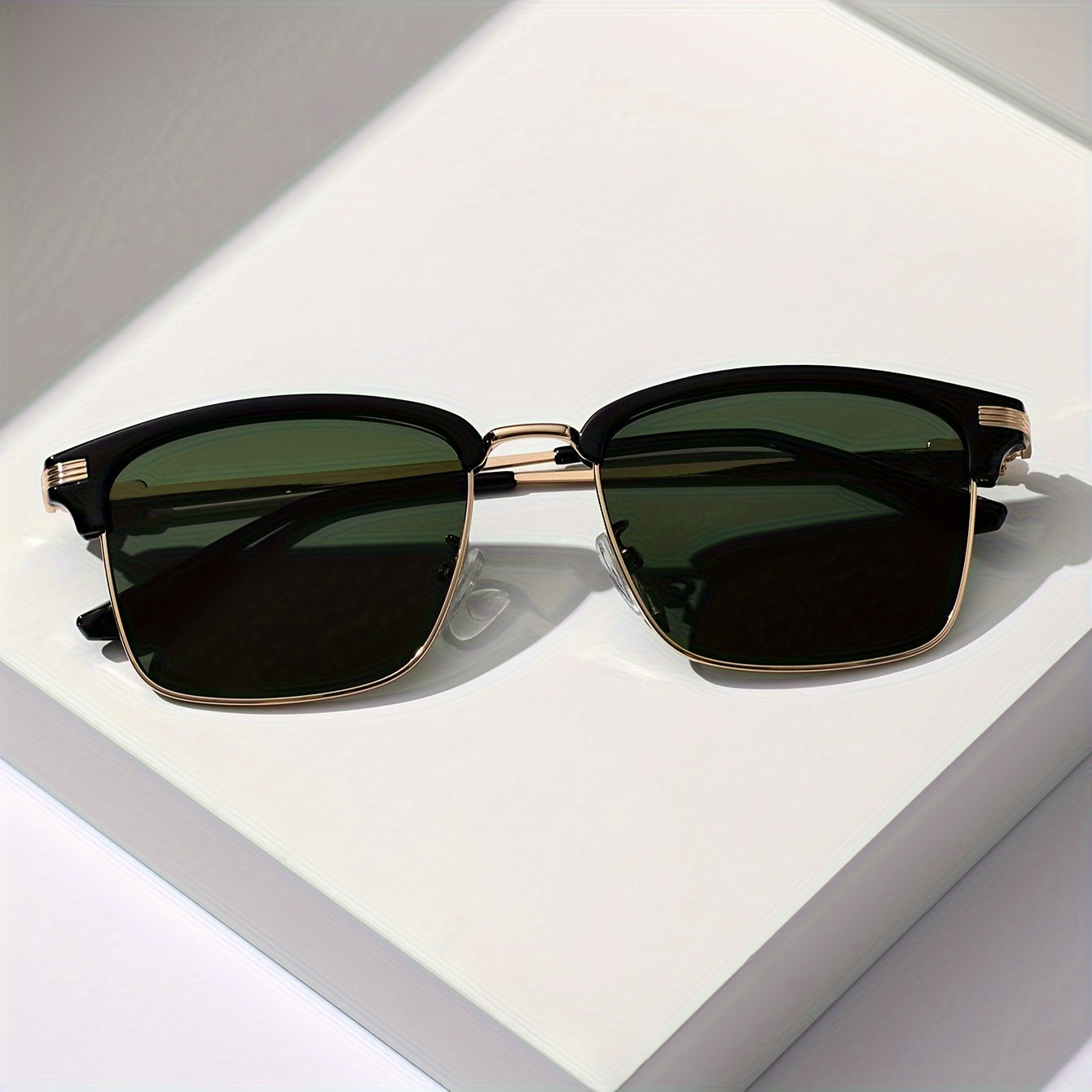 Men's Punk-Style Metal Glasses with Stylish Frame