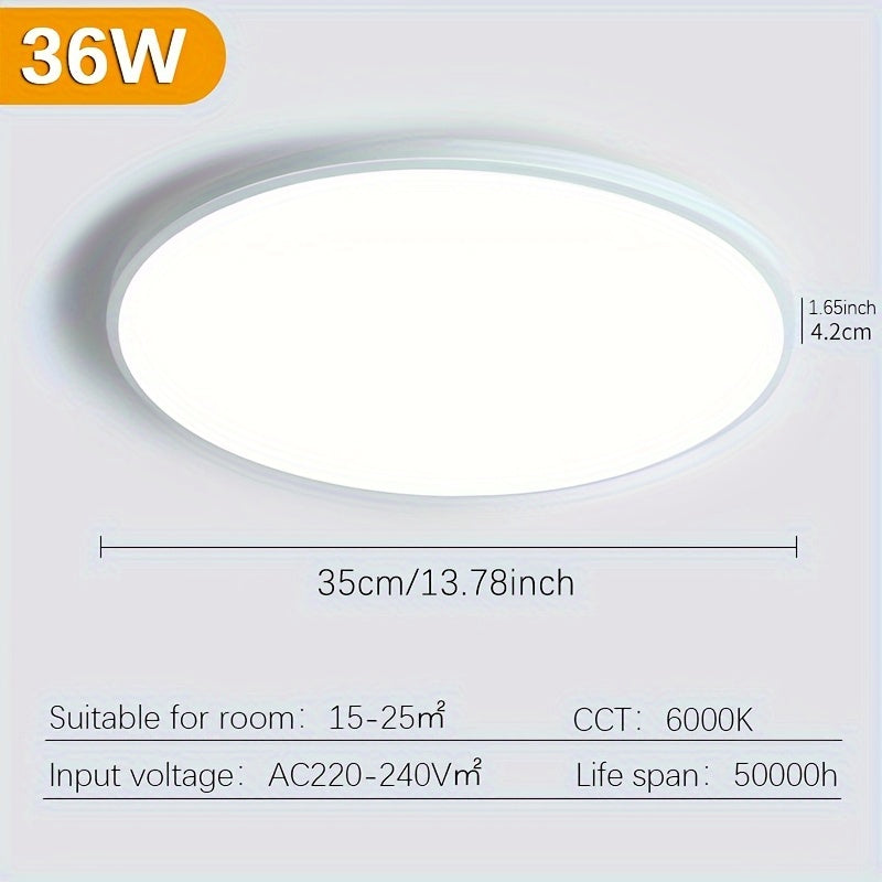 LED shift yoritgichi 18W, 27W va 36W o'lchamlarida mavjud, zamonaviy dizayn, yotoqxona, yashash xonasi, hammom va balkon uchun mos, ingichka ko'p rangli variantlarda keladi.