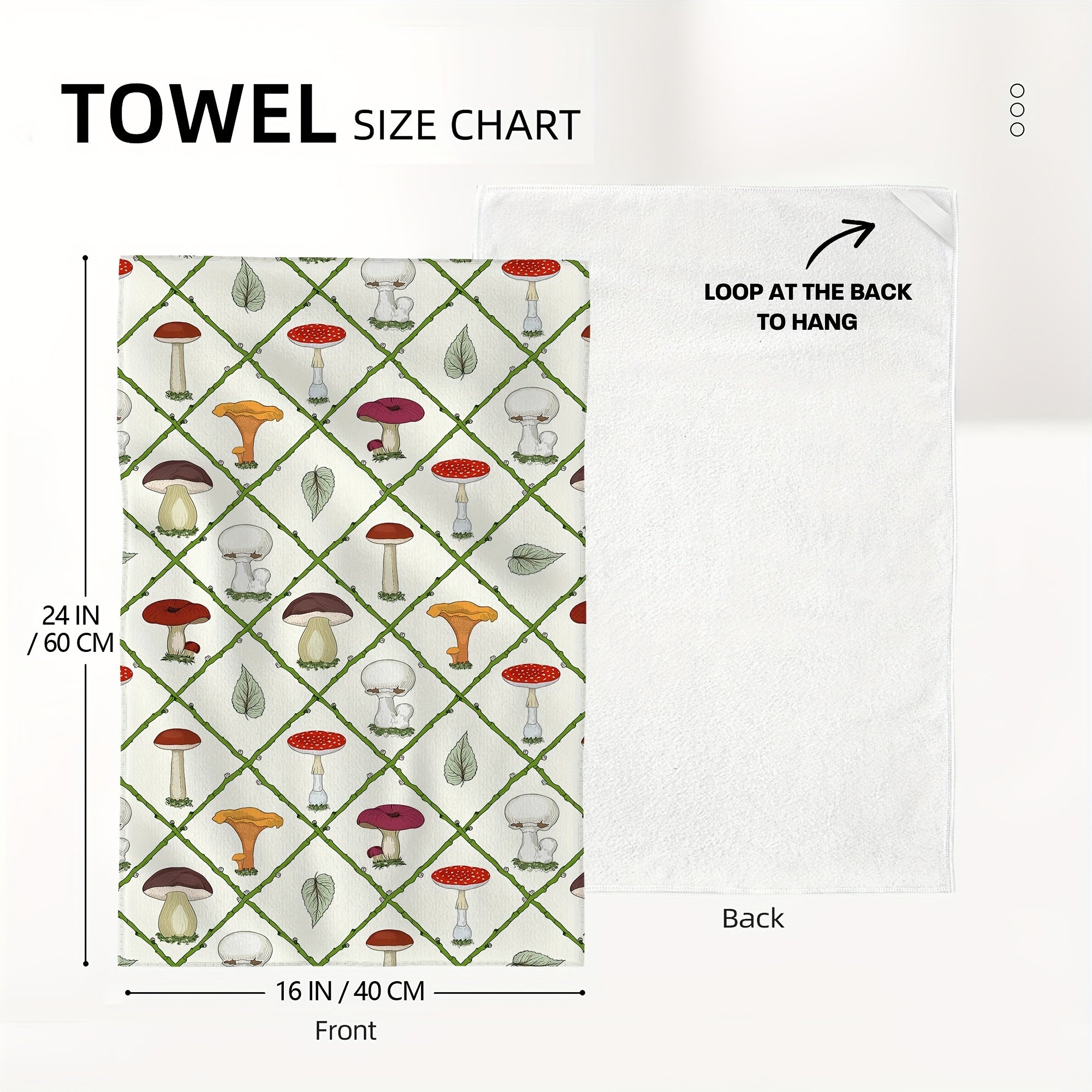 Set of 2 Kitchen Hand Towels Dish Cloths and Scouring Pads for Cleaning and Decor