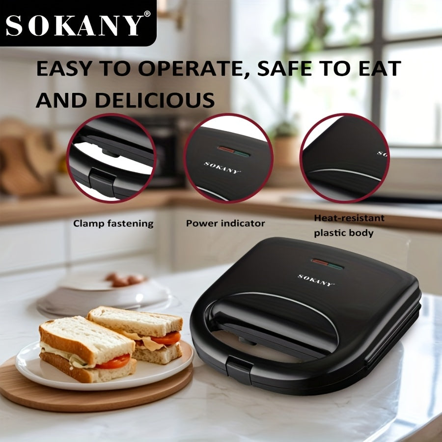 750W Multifunctional Breakfast Maker for Dorms and Offices Non-stick Coating Easy to Clean