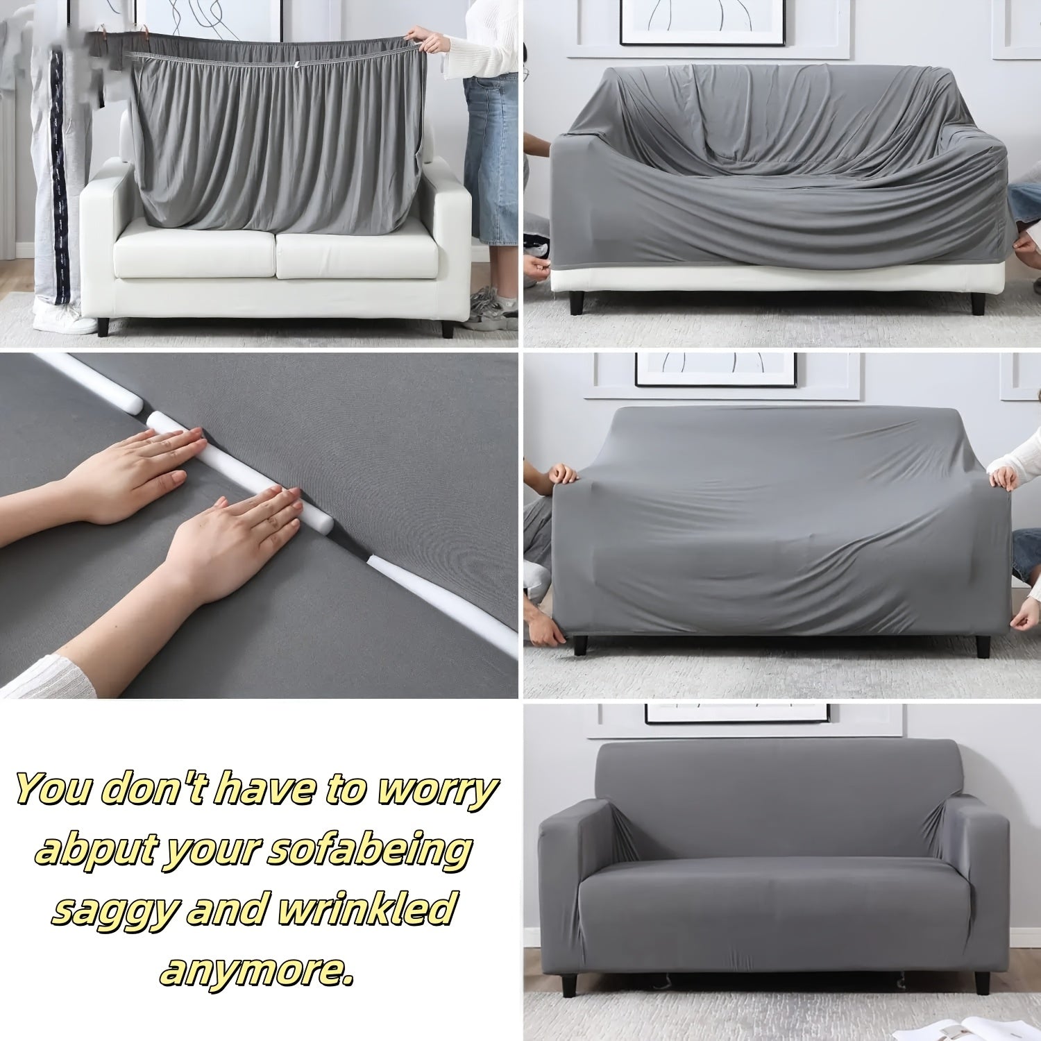 6/12pcs Anti-Slip Foam Bars for Sofa and Bed Covers, 3x30cm