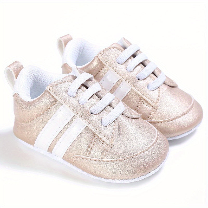 Infant Soft Bottom Stripes Light-Up Sports Shoes for Newborns Spring Fall