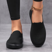 Women's Slip-On Mary Jane Flats Breathable Fabric Soft Sole All-Season Casual Footwear