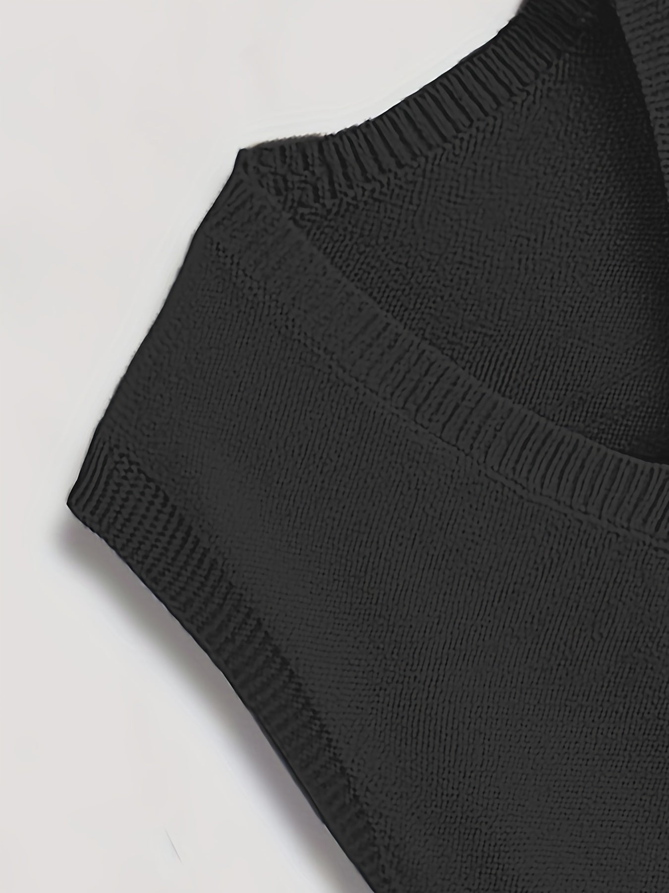 Women's Ribbed V Neck Sleeveless Sweater Vest Solid Knit Spring Fall