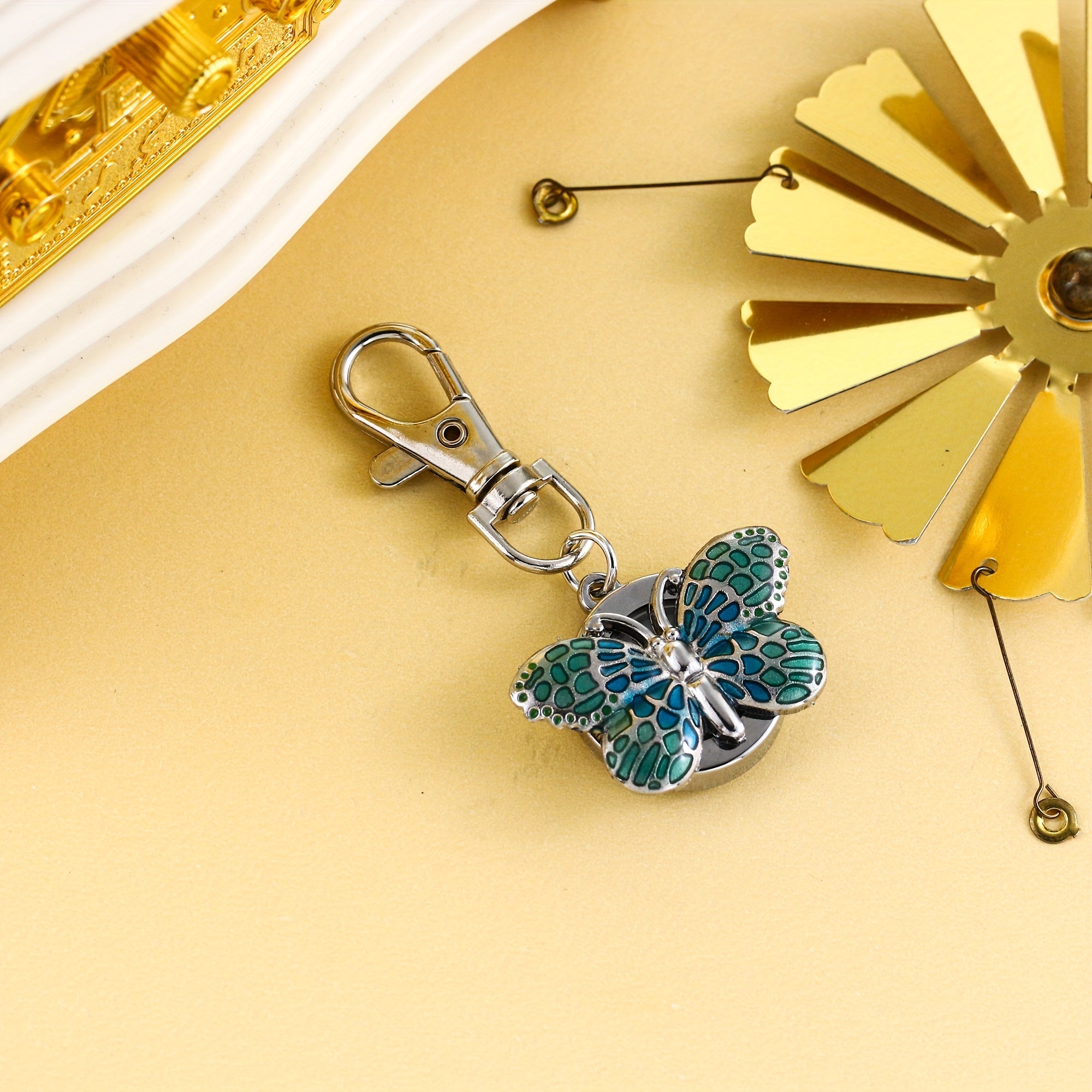 Медицинские часы-брелок с зажимом-метелик, кварцевые, на лацкан, брошь, карманные часы для медицинского персонала