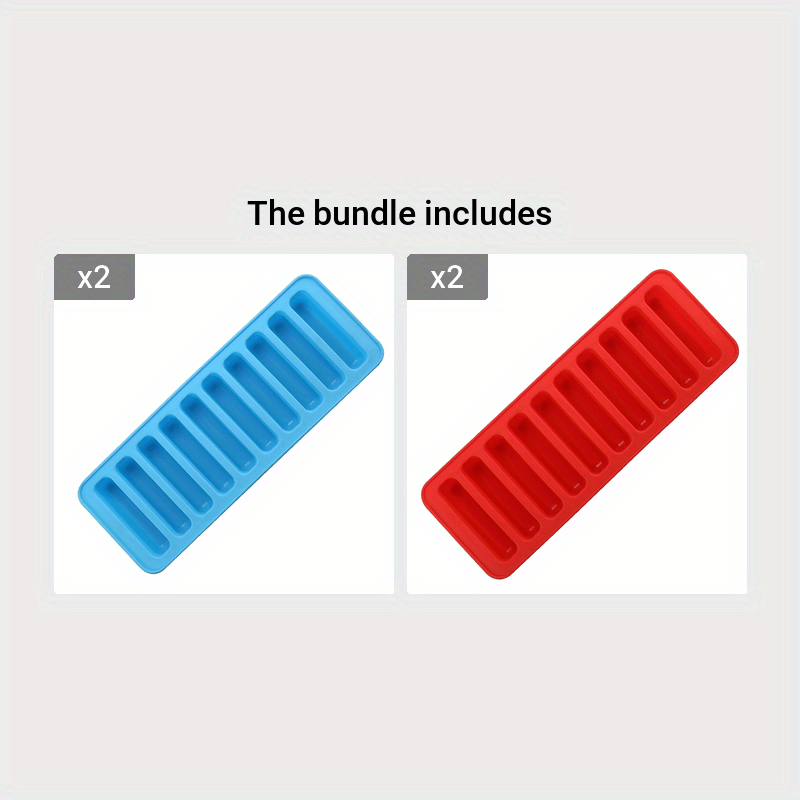 Silicone Ice Cube Tray 10-Cavity Flexible Food Grade Mold for Drinks