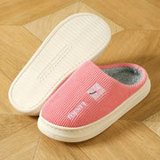 Ayollar uchun plüsh mo'rtli ichki chanoq, issiq qish yotoq xonasi poyabzali