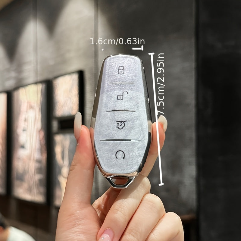 Car Key Cover with Lock Button Protective Case for Sedan SUV