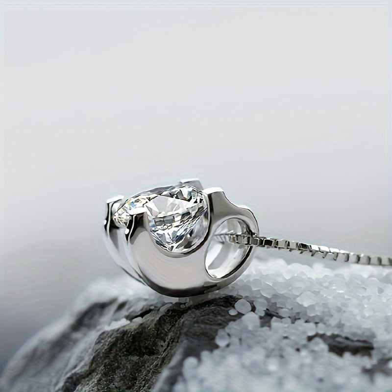 Vintage Boho uslubi 925 sterling kumush Moissanite pendant marjon - tasodifiy kiyim yoki sovg'a uchun nafis buyum.