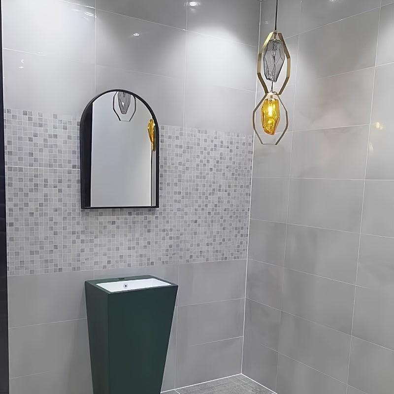 Arch-Shaped Wall-Mounted Makeup Mirror with Aluminum Frame Shatterproof