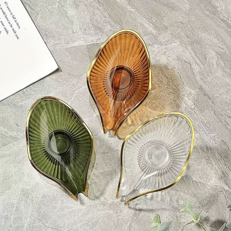 Transparent Soap Dish with Drainage Box for Bathroom Shower Holder