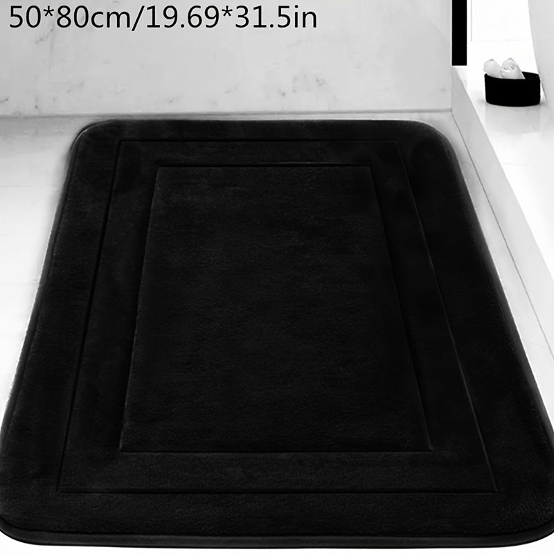 Absorbent Non-Slip Bathroom Floor Mat with Memory Foam PVC Bottom for Bathroom and Bedroom Use