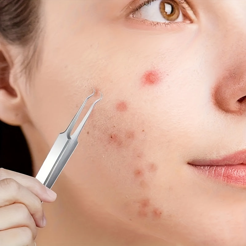 3Pcs Professional Tweezers Set - Fine Precision Blackhead Blemish Removal