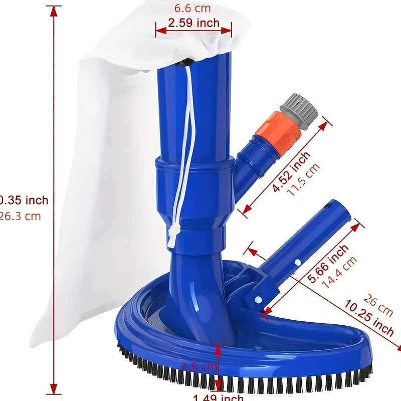 Pool Vacuum Cleaner Tools Set with Suction Head Brush and Spa Fountain for Pool Cleaning