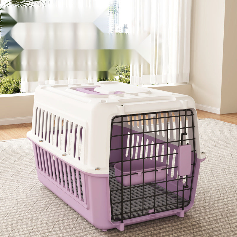 Portable Pet Air Travel Carrier for Cats and Dogs Lightweight PP Material