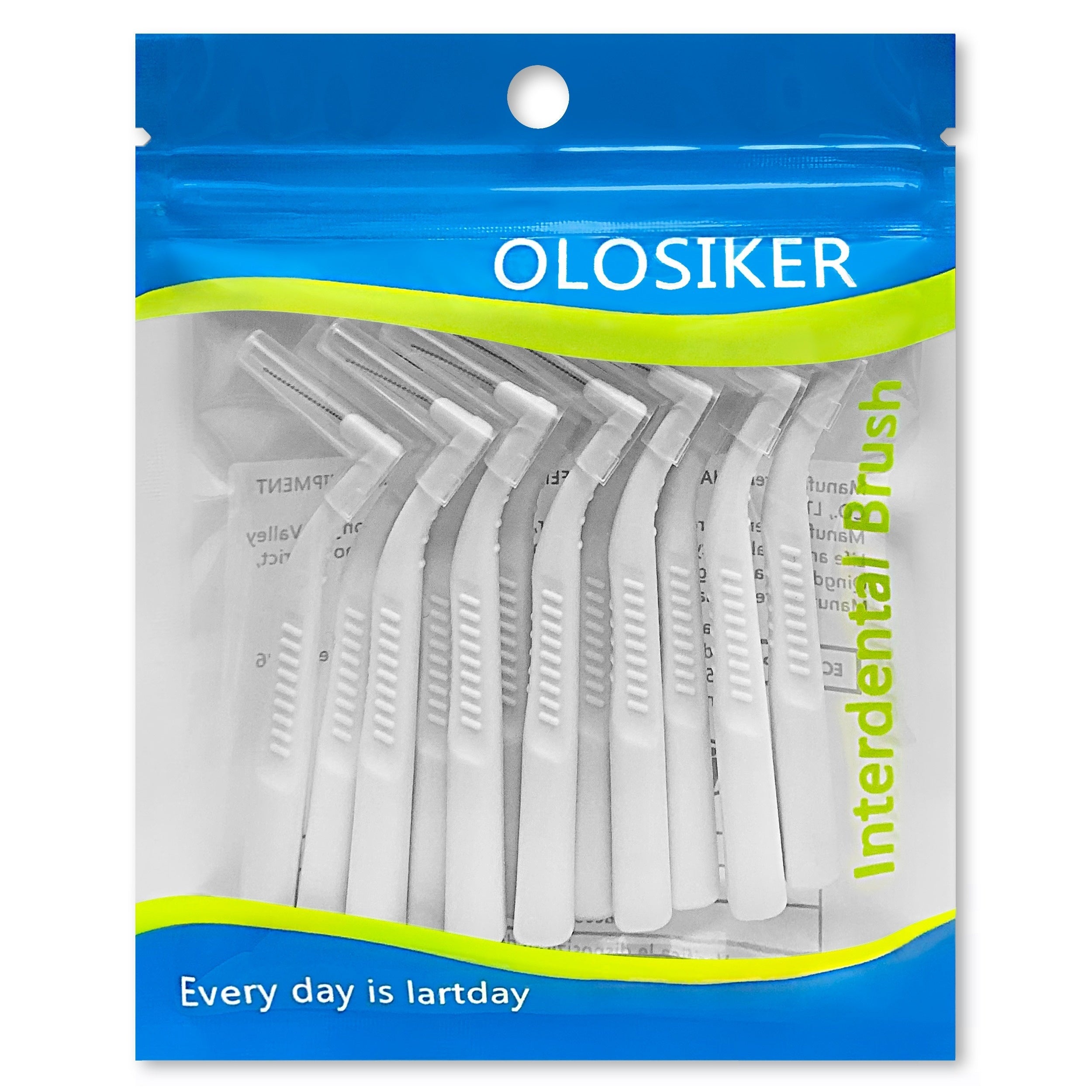 12 dona L-shaklidagi interdental cho'tka to'plami ortodontik va tishlarni tozalash uchun