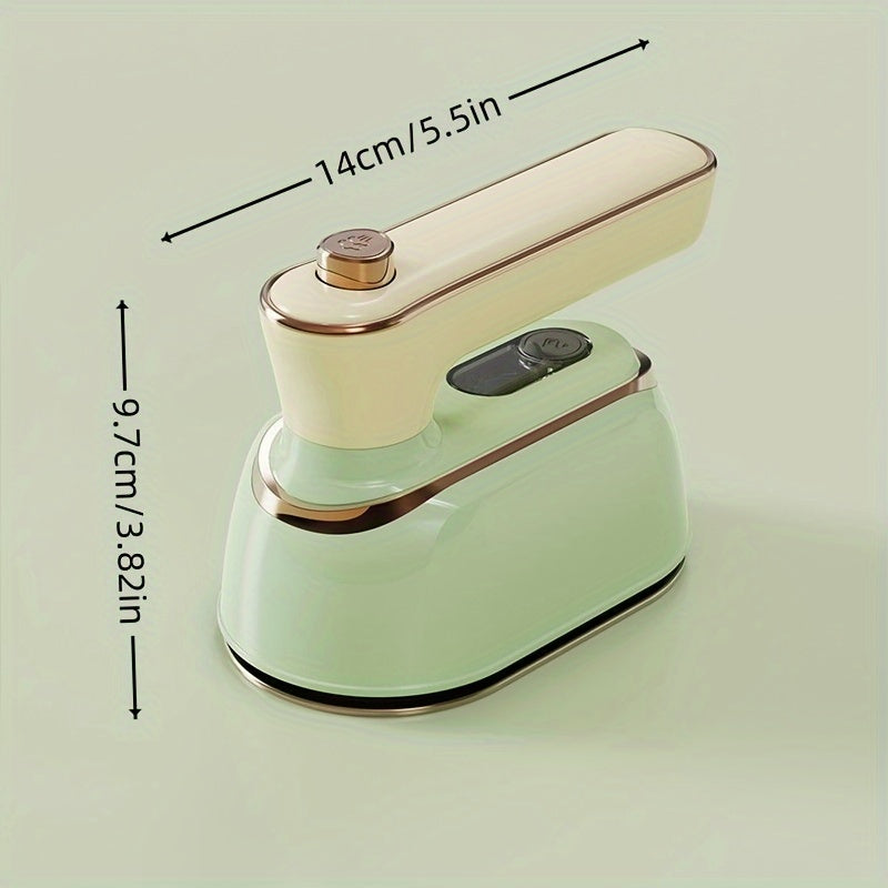 Portable Handheld Steam Iron for Wrinkle-Free Clothes Travel Office Home Green Grey