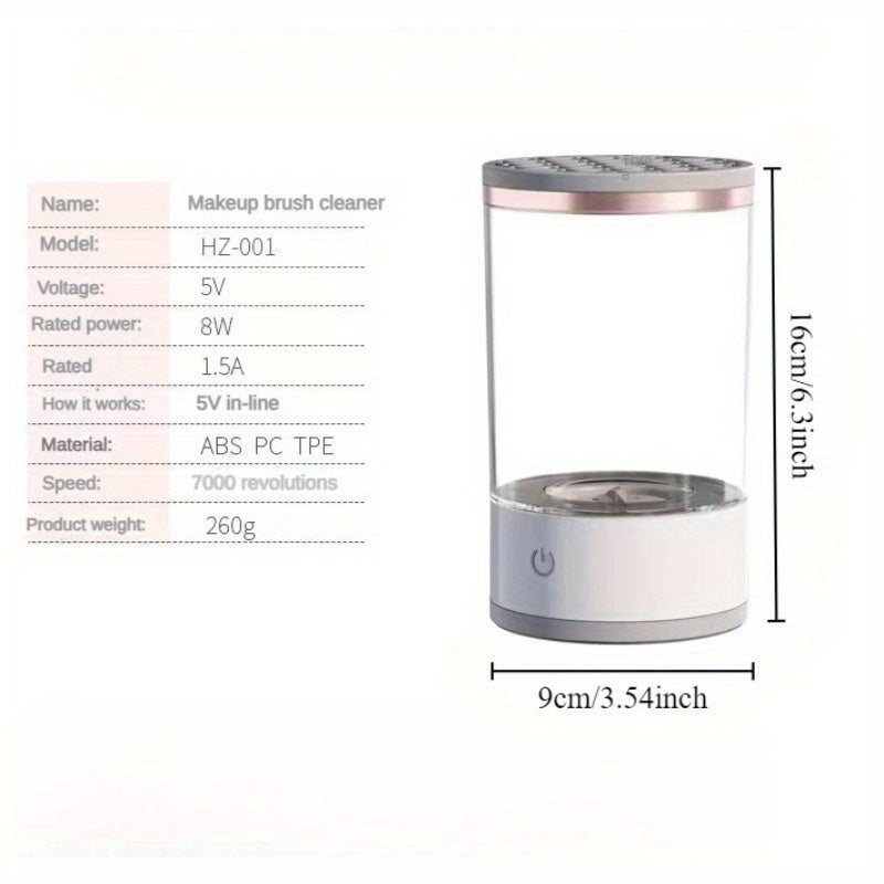 USB Powered Makeup Brush Cleaner Automatic Electric Cleaning Device Made of ABS Material