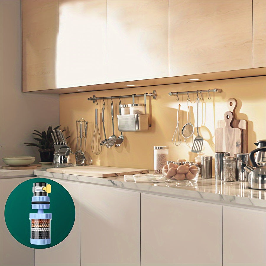 6-Layer Water Filter Faucet with 360° Rotatable Design and No Splashing