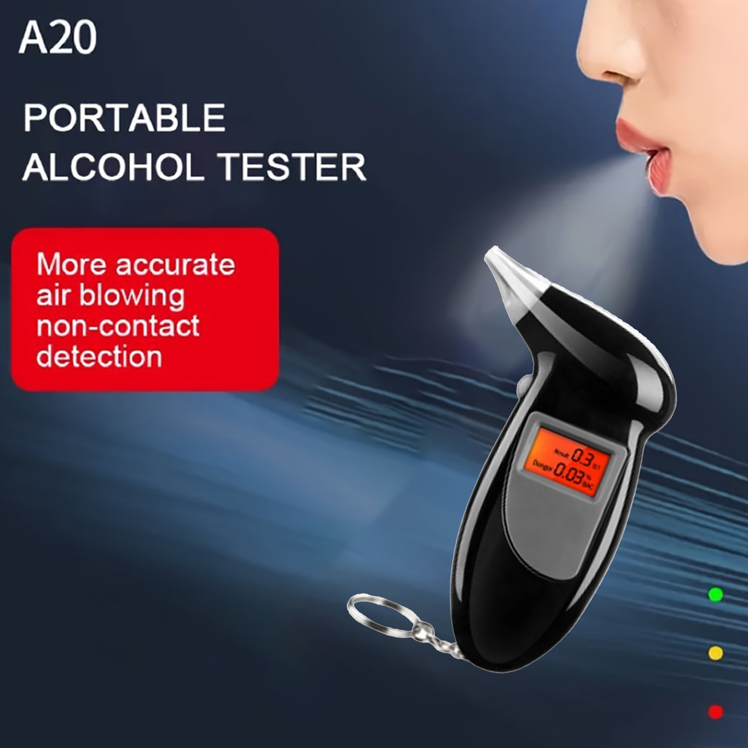 Portable Digital Alcohol Tester with Backlight for Post-Driving Analysis