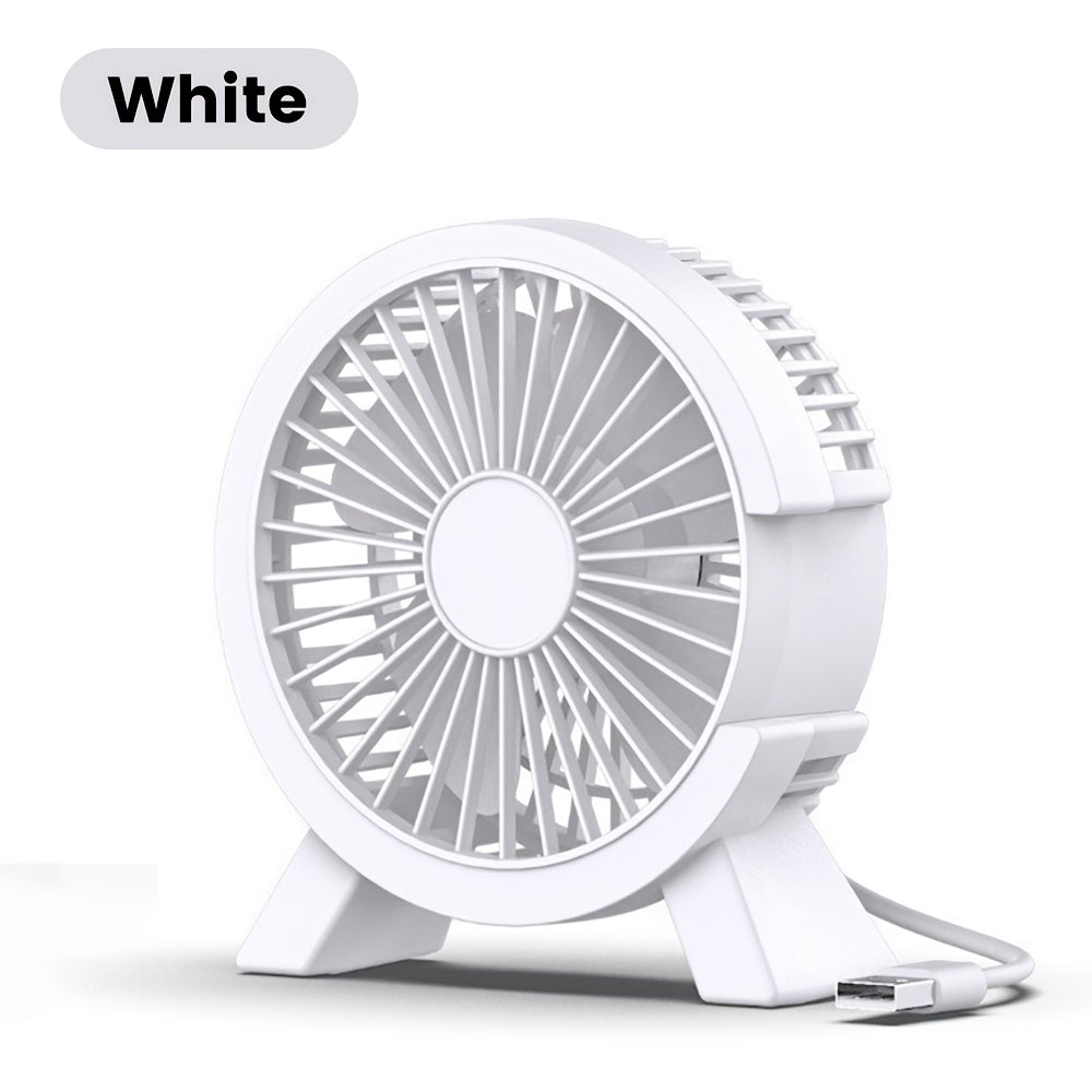 Small USB Desk Fan with Type-C Connection and Plastic Material