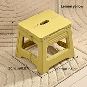 Square Plastic Folding Stool Adjustable Slip-Resistant Portable for Travel and Fishing