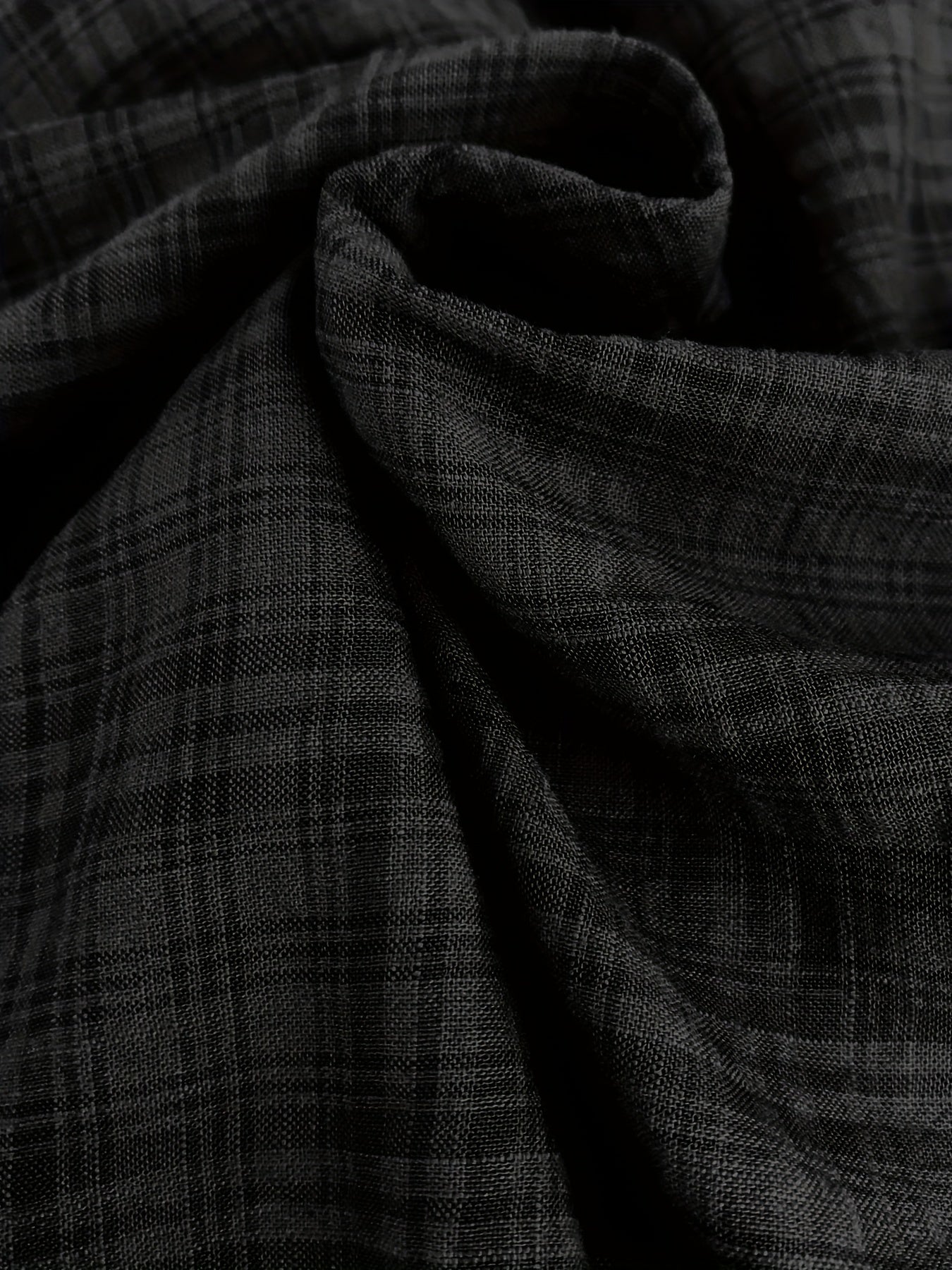 Платье большого размера в клетку с круглым вырезом и асимметричным подолом для весенне-летнего casual