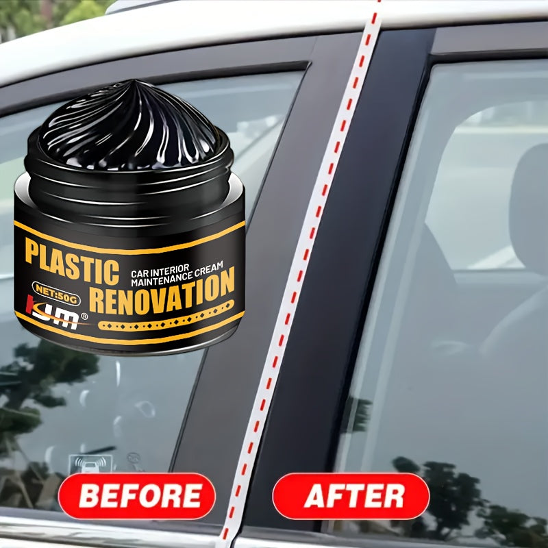 Restaurador de plástico y caucho para automóviles Pasta negra brillante Reparación de neumáticos Oxidación