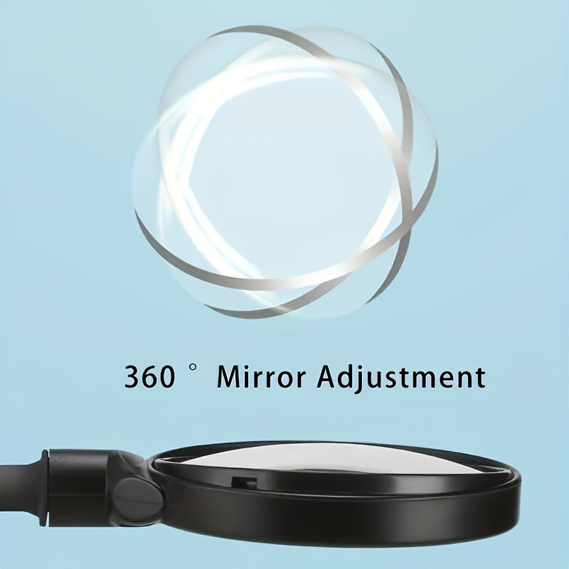 Unisex Stainless Steel Bike Mirror with 360° Flexible Hose Adjustable Side View Cycling Accessory for Ages 14+