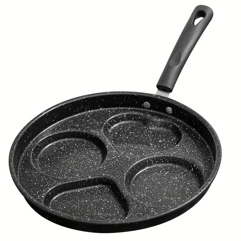 Cast Iron Pan with Round and Square Designs Non-Stick Surface Easy to Clean Kitchen Cookware