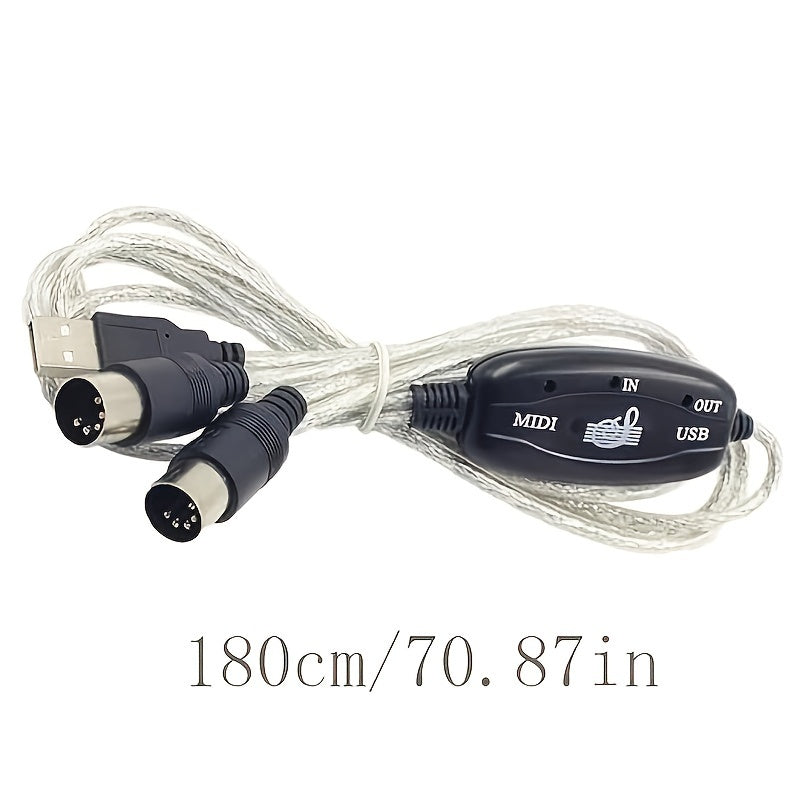 USB dan MIDI kabel konvertori, klaviaturalar uchun 16-kanalli audio jack adapteri, Windows va Mac bilan mos keladi. LED ko'rsatkich, ulash va o'ynash funksiyasi, musiqa ishlab chiqarish uchun ideal.