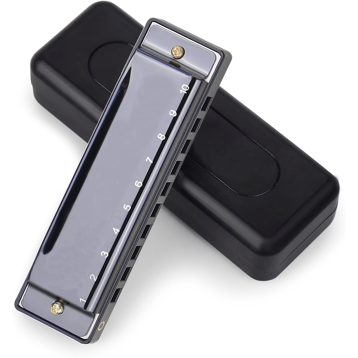 Boshlovchilar uchun 10 teshikli C kalitli blues harmonikasi metall qoplangan